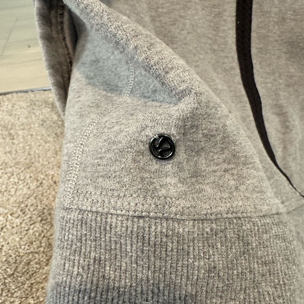 LULULEMON Jacket Sweatshirt Yin to My Yang Gray Snap Front Size 6 - Picture 5 of 6